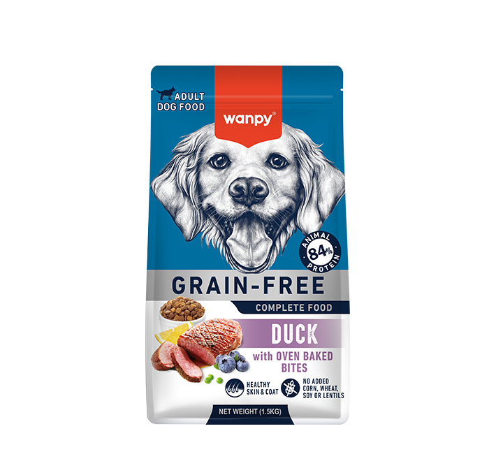 Wanpy - Kornfrit Hundefoder - Voksen - And - 1,5 kg