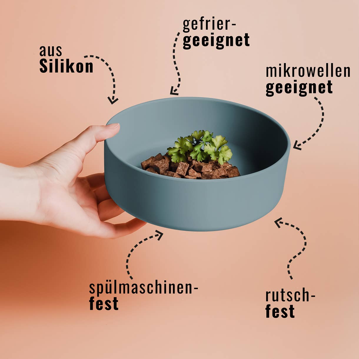 Ne&no® - Silikone-foderskål – Skridsikker – Lilla