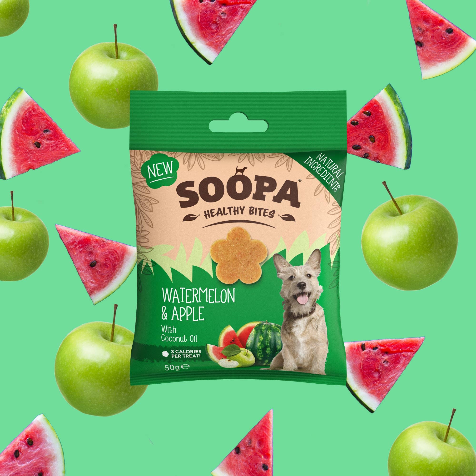 Soopa - Godbidder m. Vandmelon & Æble - 50g
