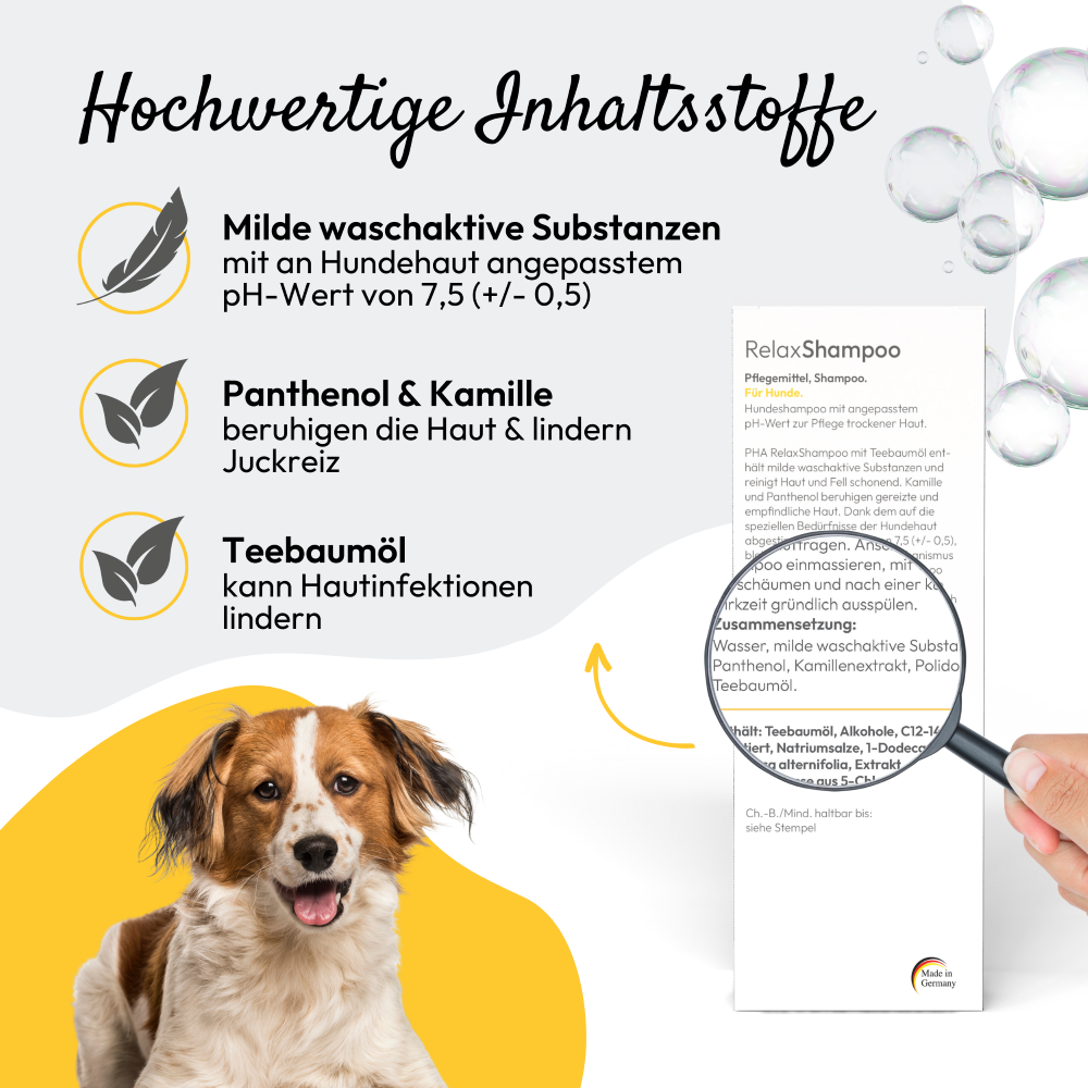 PHA - Relax shampoo til hunde - 250ml