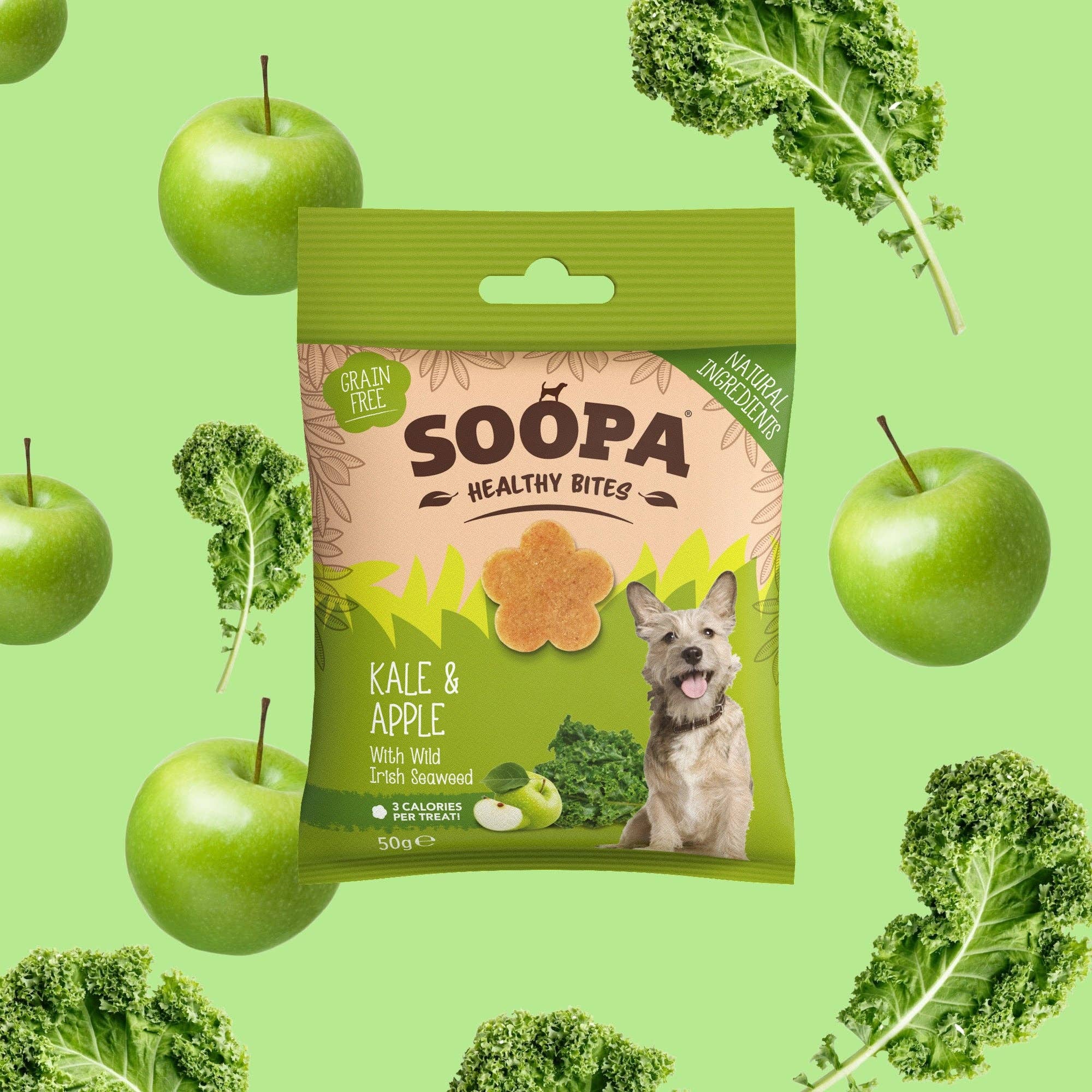 Soopa - Godbidder m. Grønkål & Æble - 50g