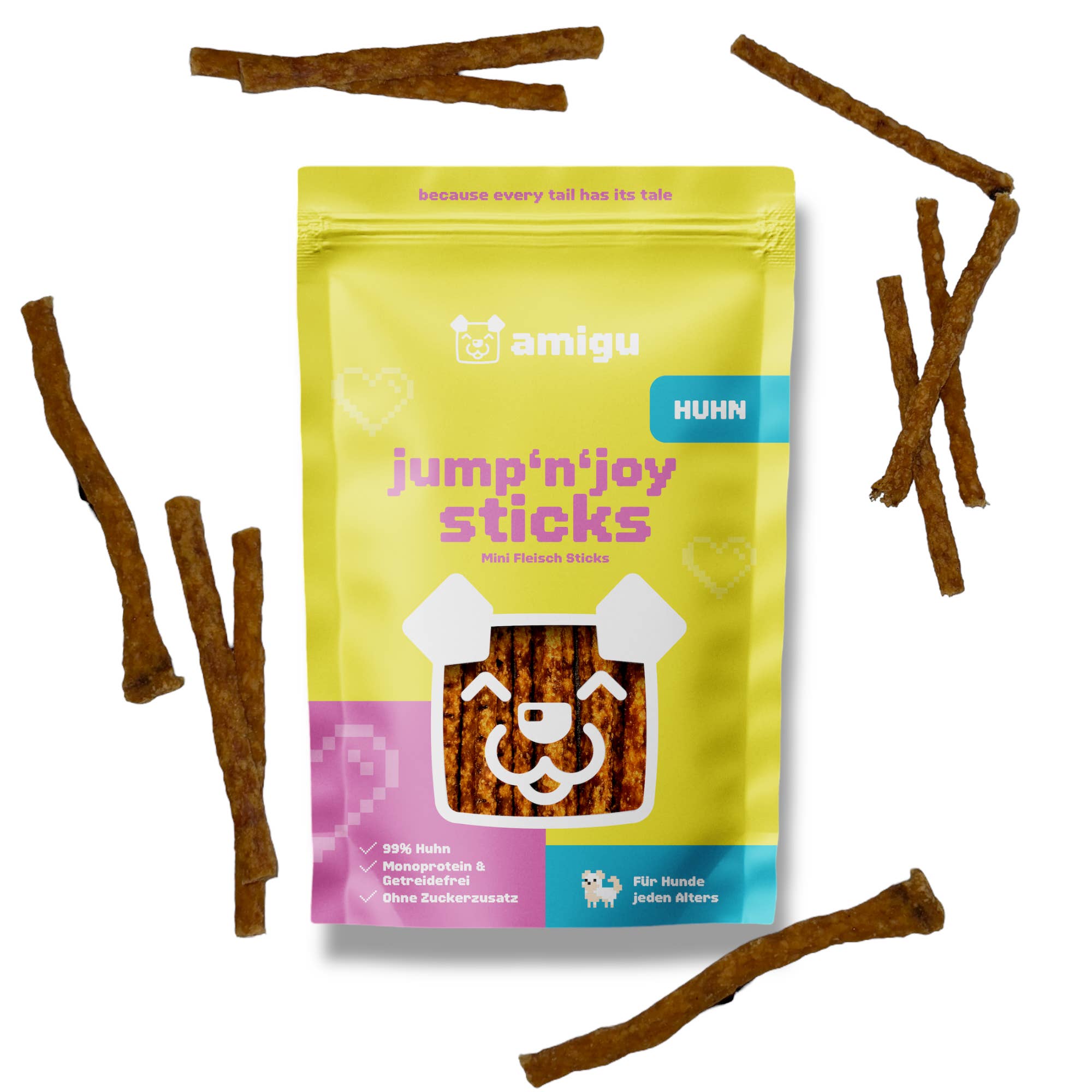 Amigu - Kødpinde m. Kylling - 100g.