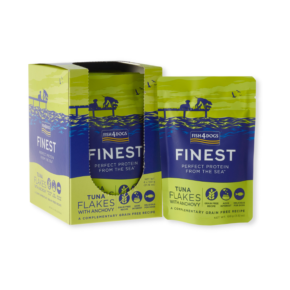 Fish4Dogs - Finest flakes - Tun m. Ansjoser 100g