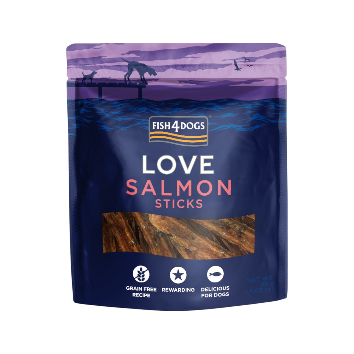 Fish4Dogs - Love - Lakse Sticks - 85 g