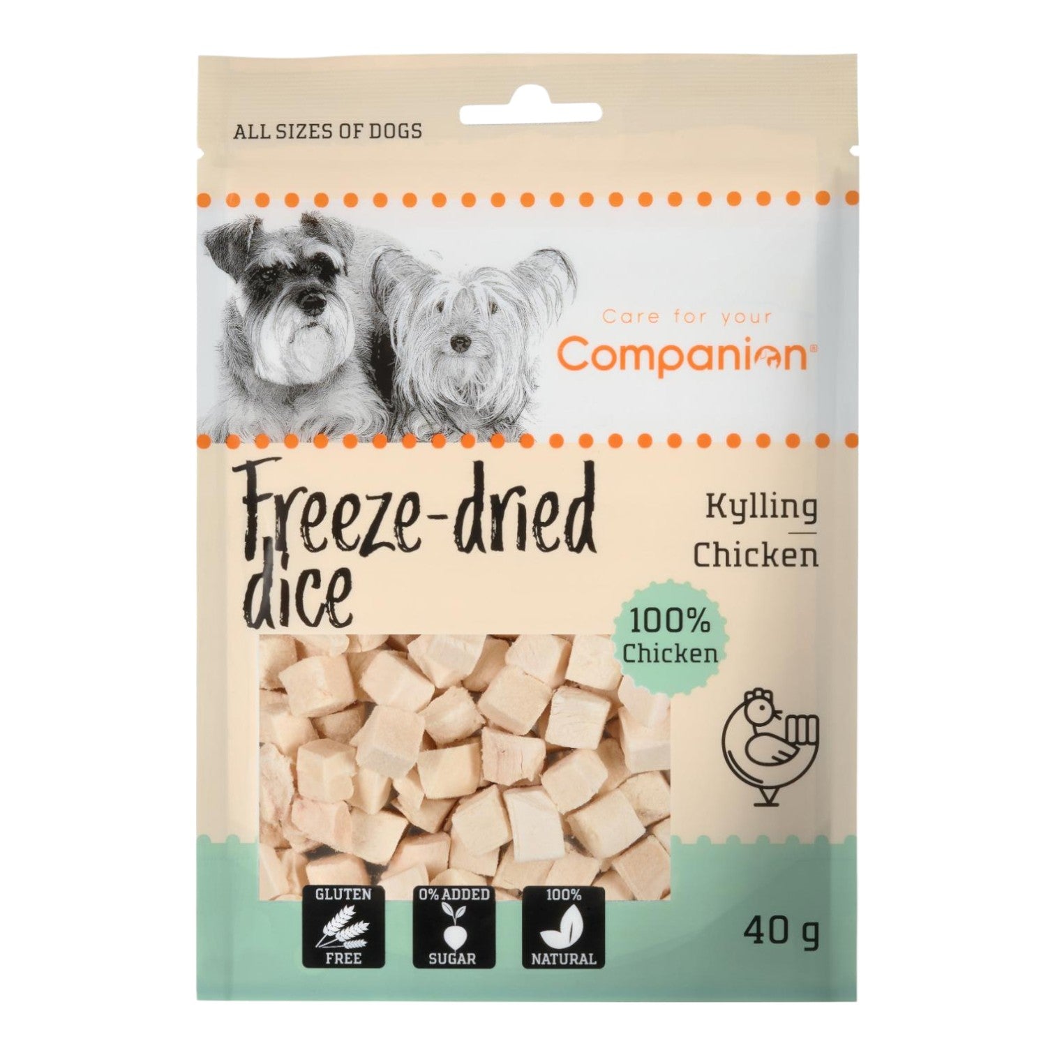 Companion - Godbidder - Frysetørret m. Kylling - 40g.