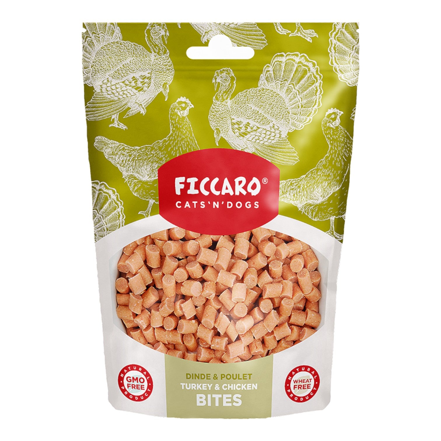 Ficcaro - Små Godbidder m. Kalkun & Kylling - 100g