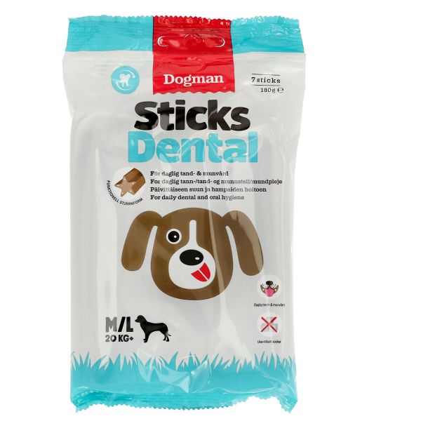 Dogman - Dental Sticks  180g - 7 stk. - Medium