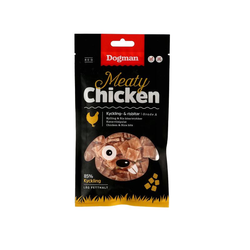 Dogman - Godbidder m. Kylling og Ris 80g