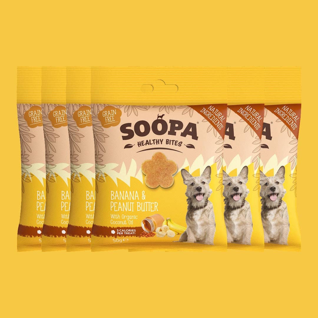 Soopa - Godbidder m. Banan & Jordnøddesmør - 50g