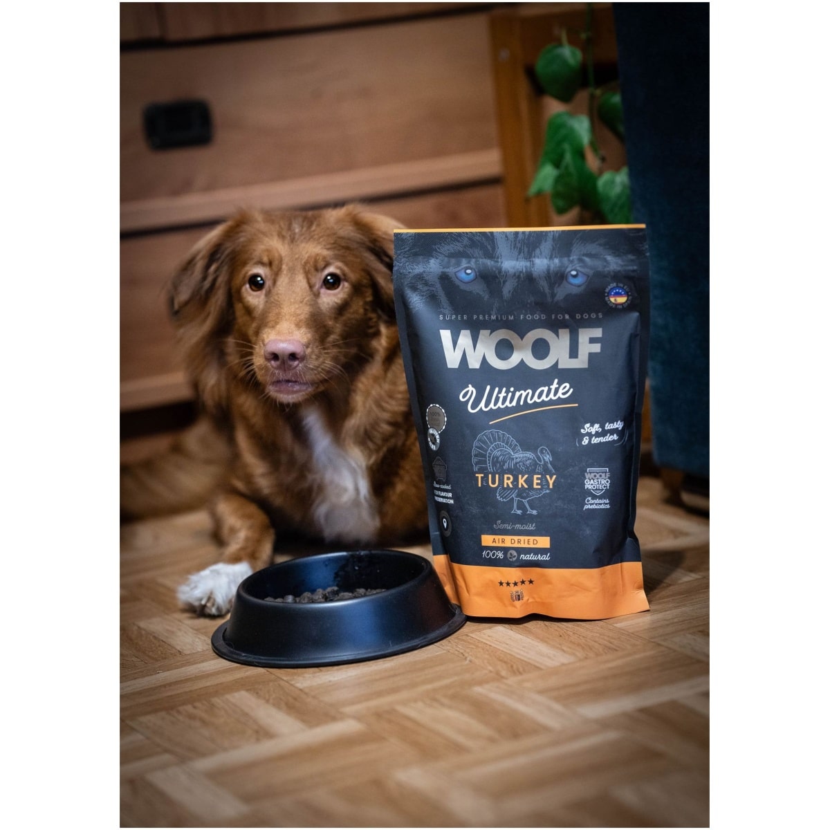 Woolf Ultimate - Lufttørret hundefoder m. Kalkun - 1kg