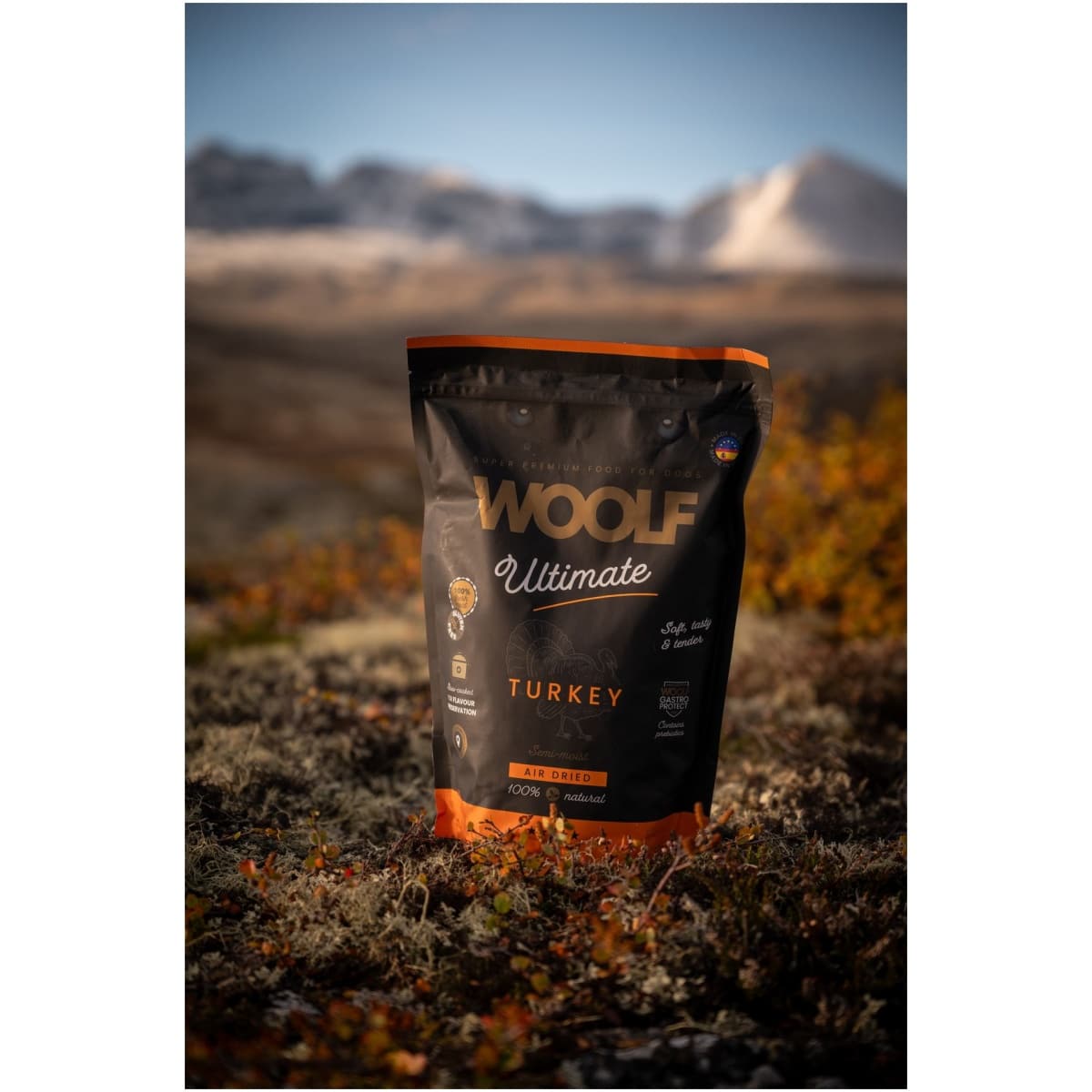 Woolf Ultimate - Lufttørret hundefoder m. Kalkun - 1kg