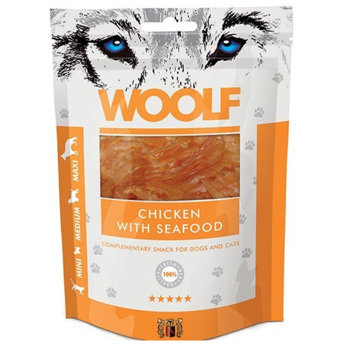 Woolf Naturlige godbidder Chicken Seafood 100g