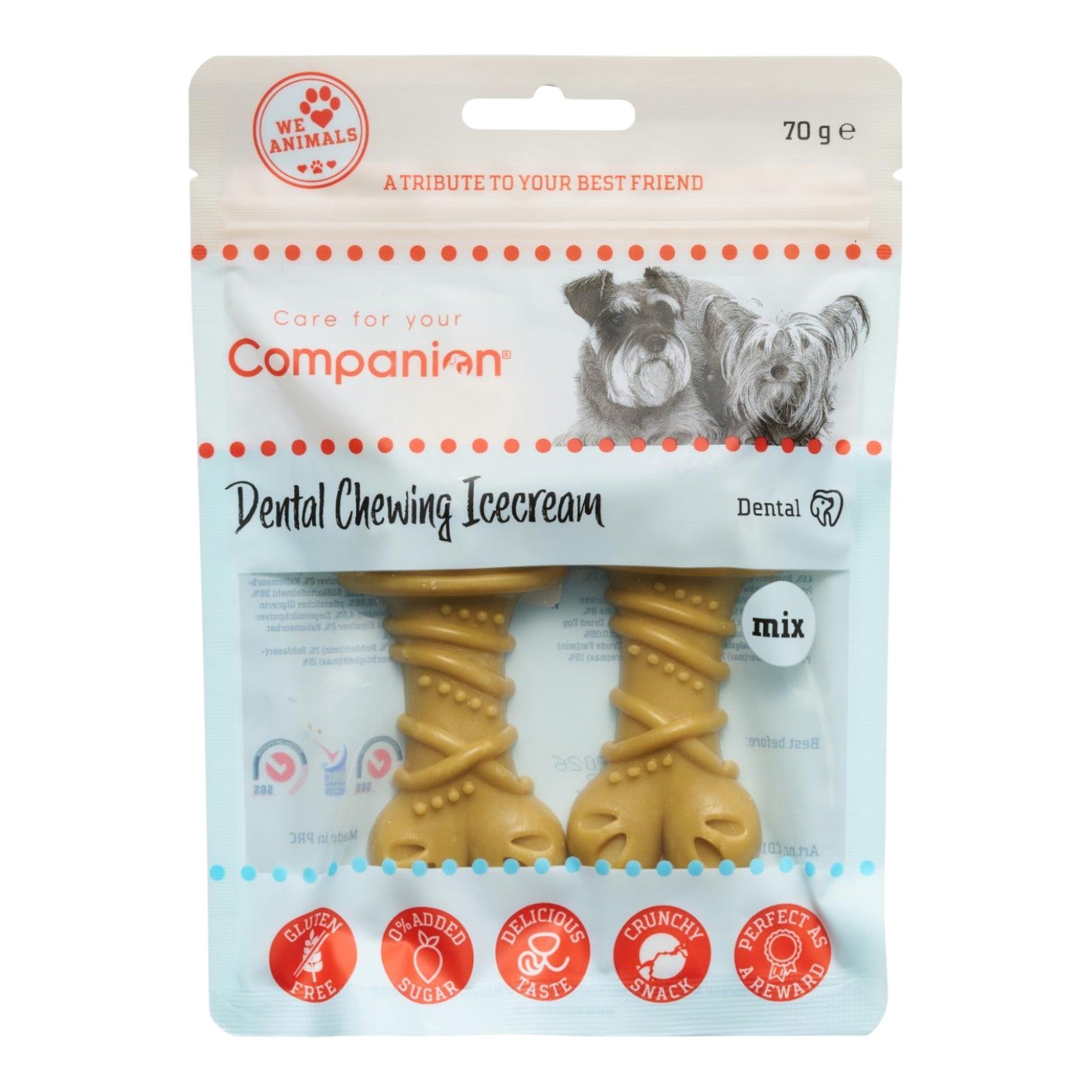 Companion - Dental - Chewing Isvaffel - 70g