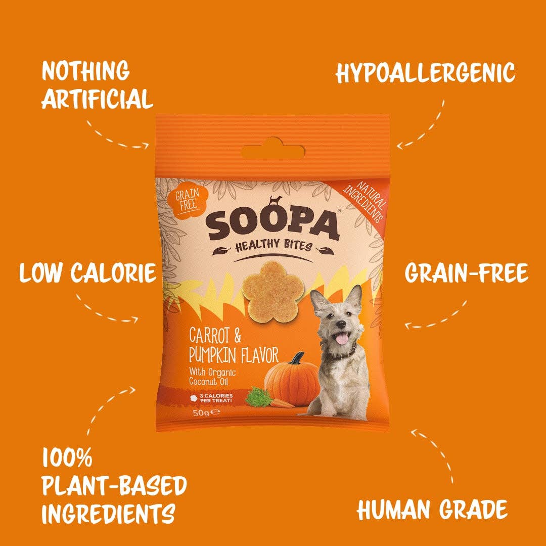 Soopa - Godbidder m. Gulerod & Græskar - 50g