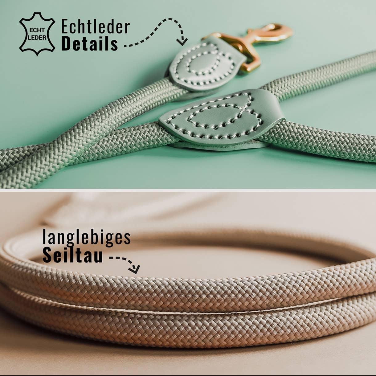 Ne&no® - Hundesnor - Mat Grøn - 170cm