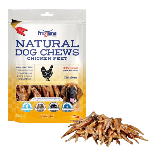 Frigera - Natural Dog Chews - Kyllingefødder 250g