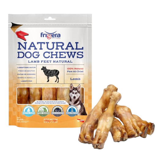 Frigera - Natural Dog Chews - Lammefødder 5 stk.