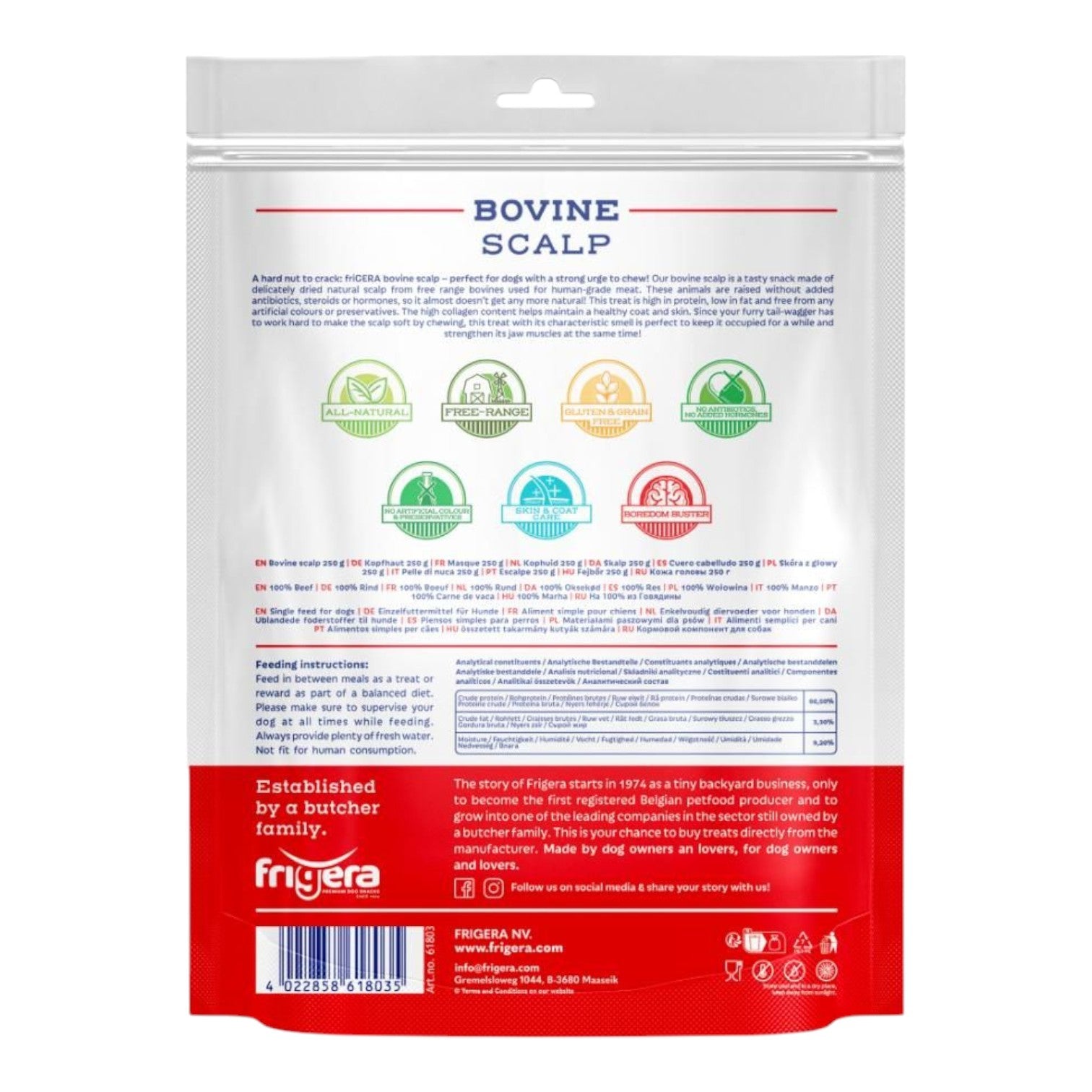 Frigera - Natural Dog Chews - Okseører - 10 stk.