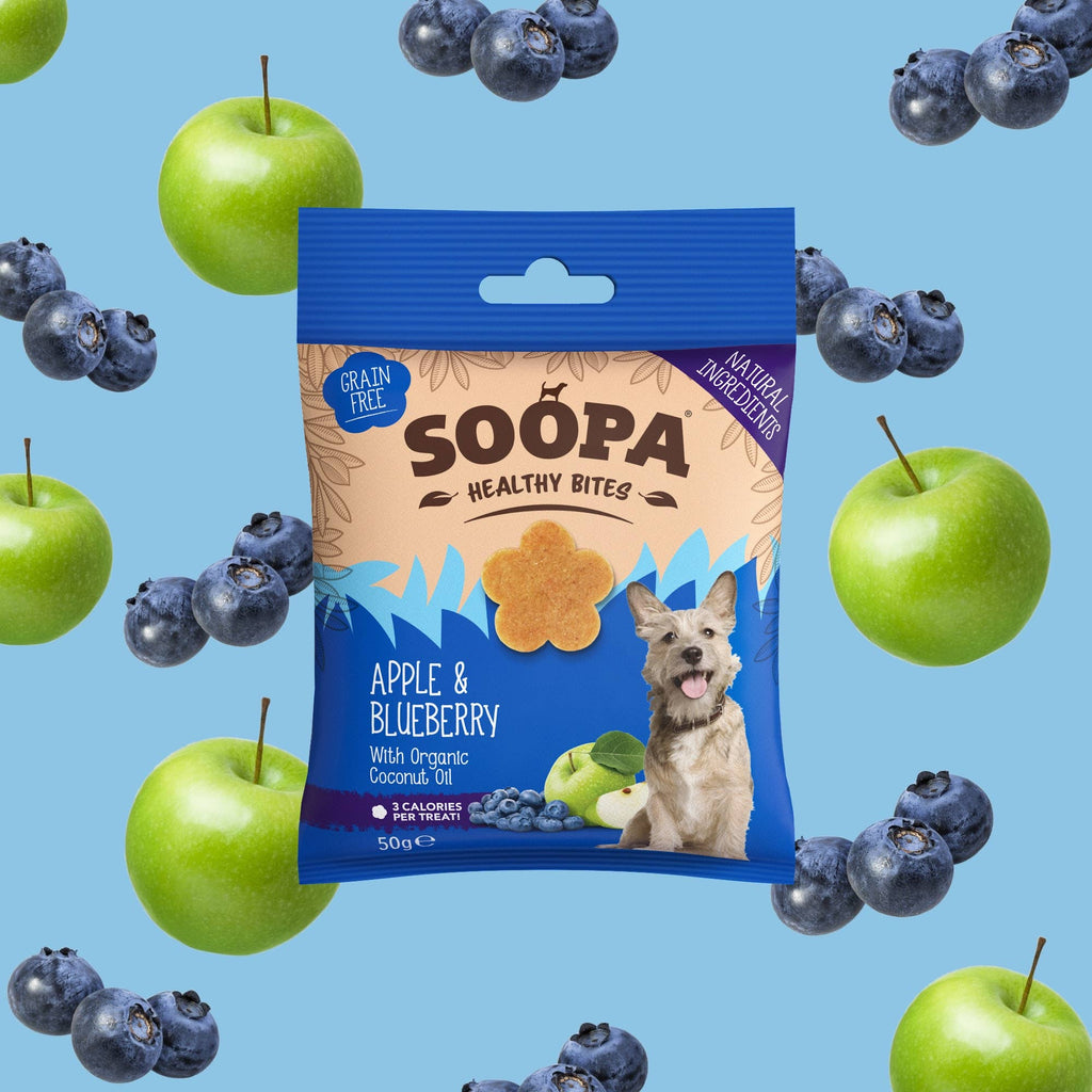 Soopa - Godbidder m. Æble- og blåbær - 50g