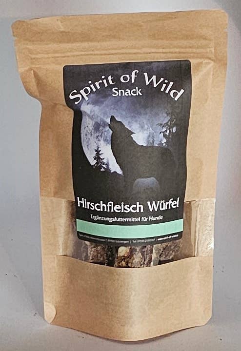 Spirit of Wild - Kødterninger m. Hjort - Kornfri - 100g