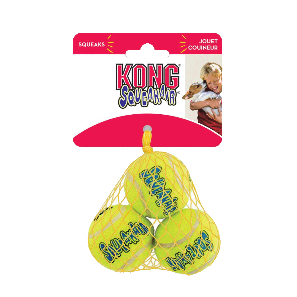 Kong - Aktiveringslegetøj - Squeak Air Bolde - XS - Ø 4cm
