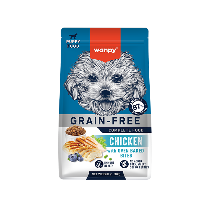 Wanpy - Kornfrit Hundefoder - Hvalp - Kylling - 1,5 kg