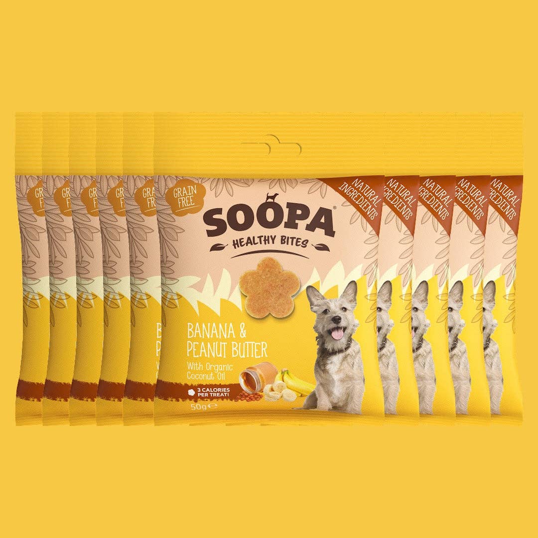 Soopa - Godbidder m. Banan & Jordnøddesmør - 50g