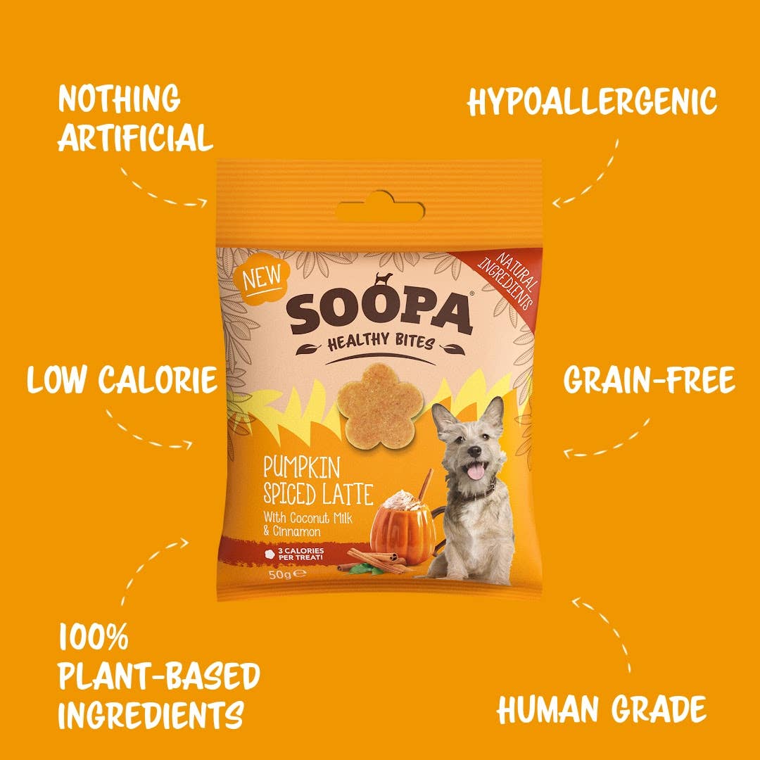 Soopa - Godbidder m. Græskar & Krydret Latte - 50g