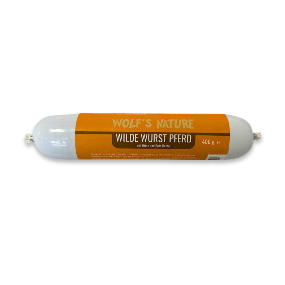 Wolf´s Nature® Foderpølse m. Hest 400g