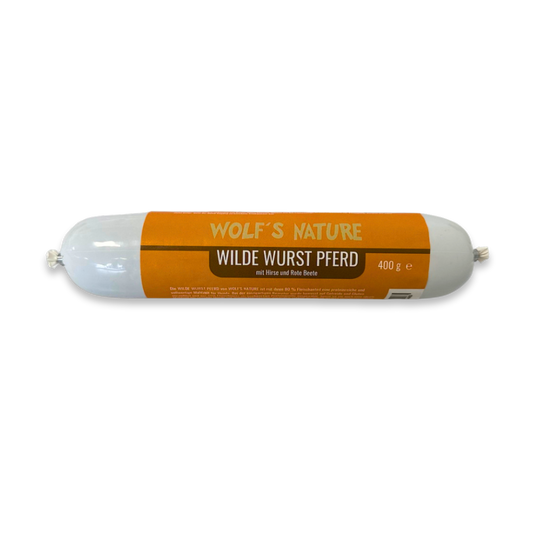 Wolf´s Nature® Foderpølse m. Hest 400g