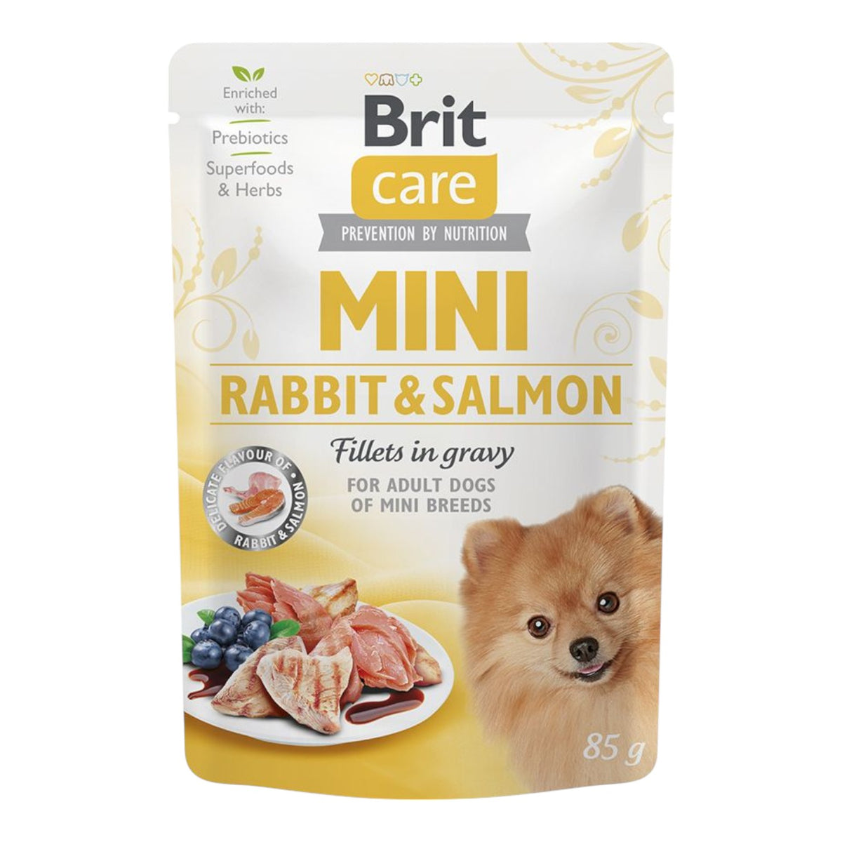 Brit Care Mini - Fileter i sovs m. Kanin & Laks - 85g
