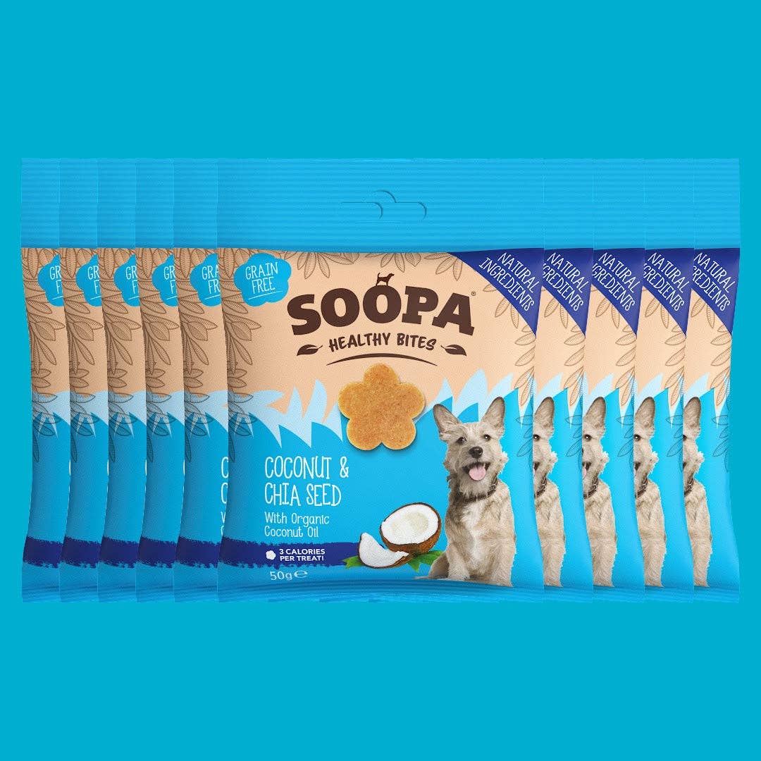Soopa - Godbidder m. Kokosnød & Chiafrø - 50g