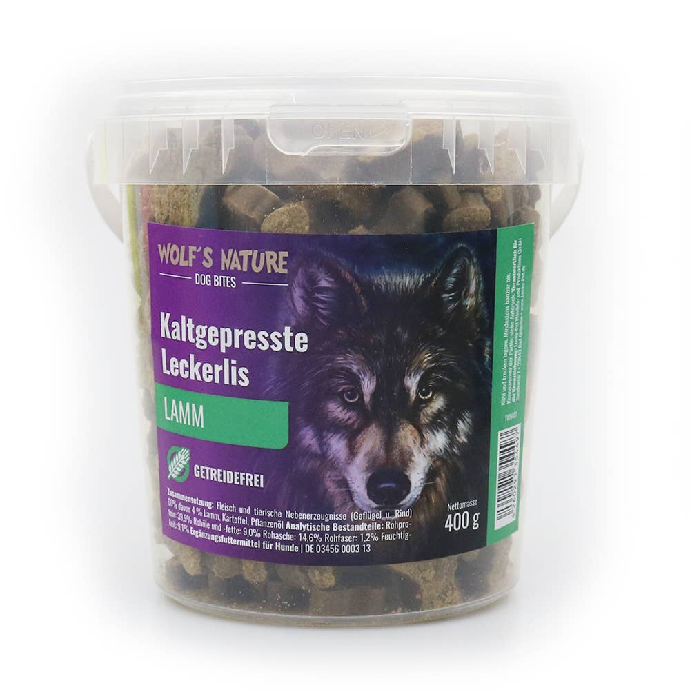 Wolf's Nature® - Godbidder m. Lam 400g