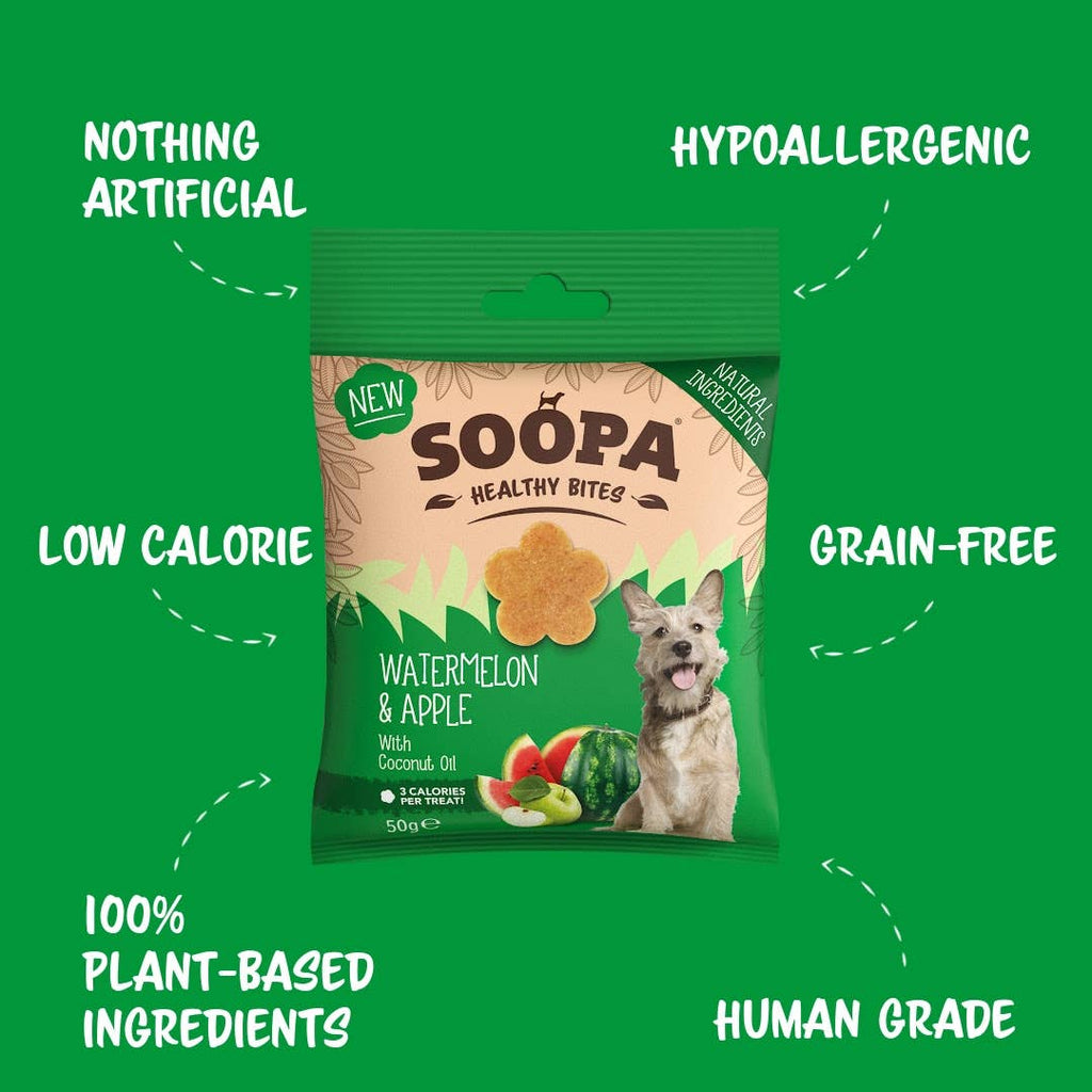 Soopa - Godbidder m. Vandmelon & Æble - 50g