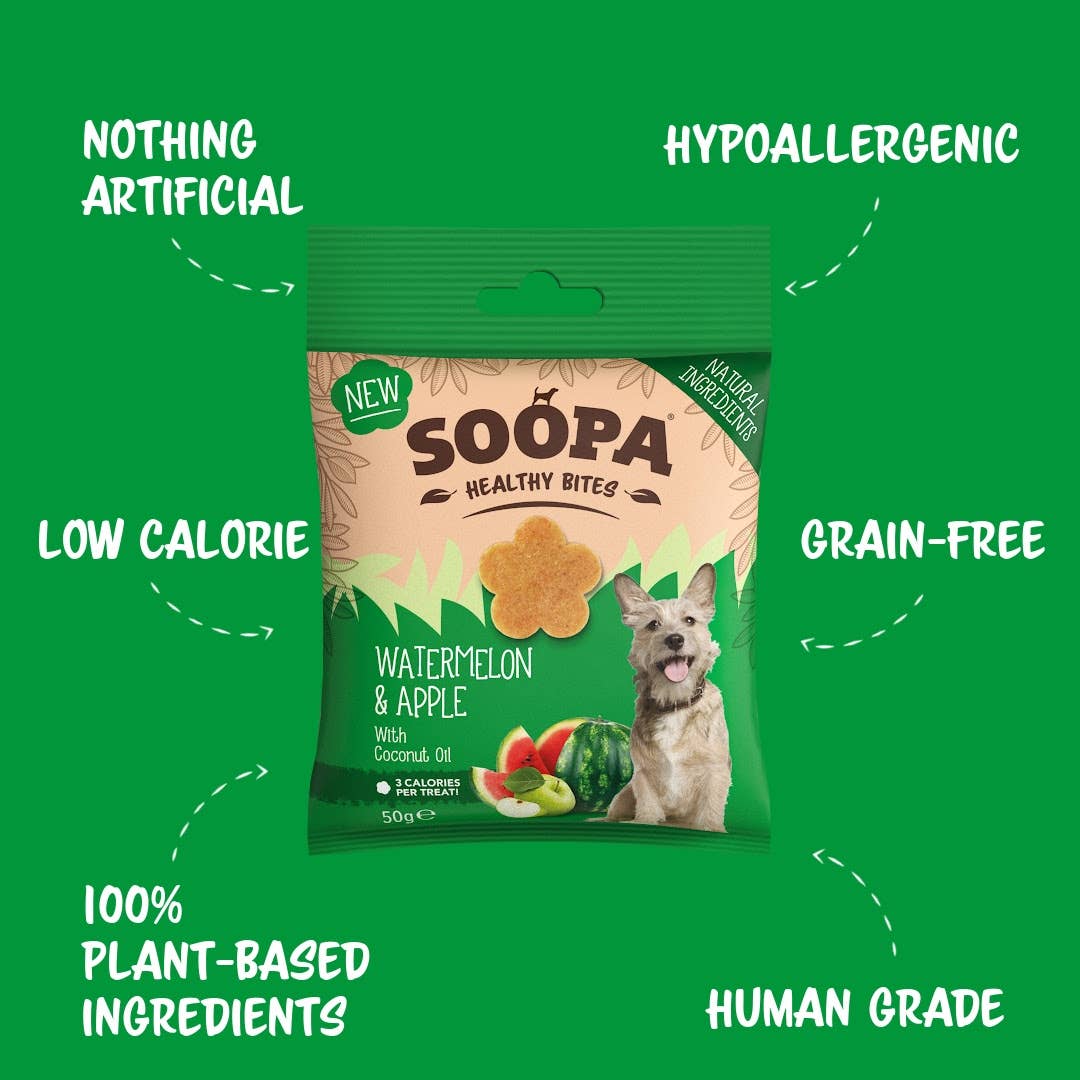 Soopa - Godbidder m. Vandmelon & Æble - 50g