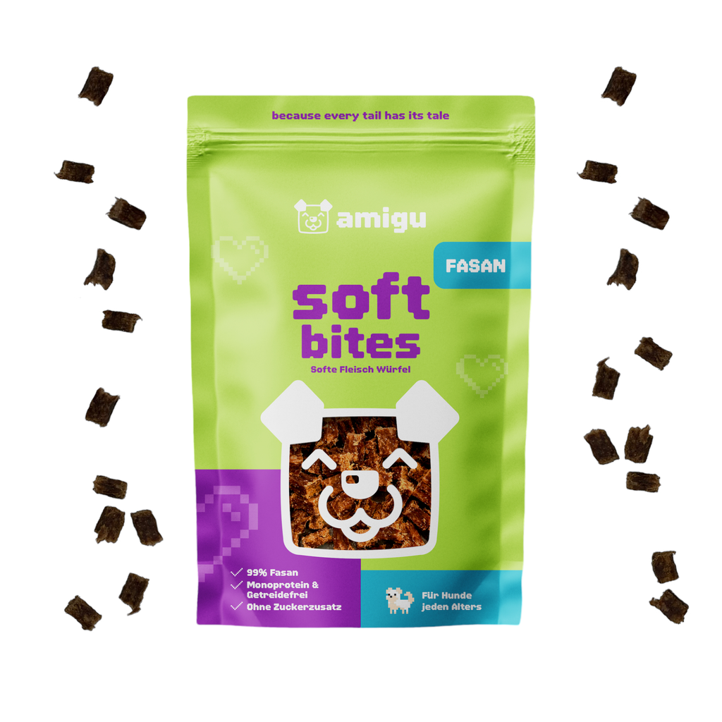 Amigu - Saftige kødterninger - Fasan - 100g.