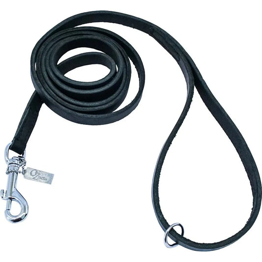 Ozami - Læder hundesnor - 180cm - Sort