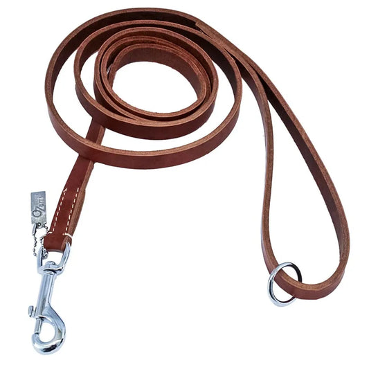 Ozami - Læder hundesnor - 180cm - Cognac