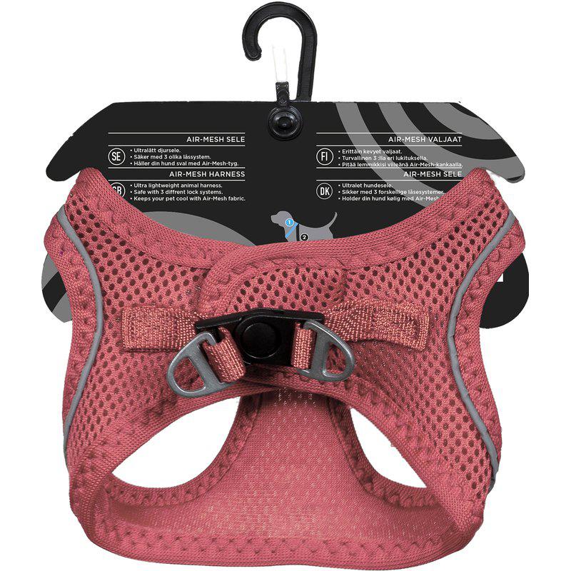 Ozami Air-mesh hundesele - Rosa