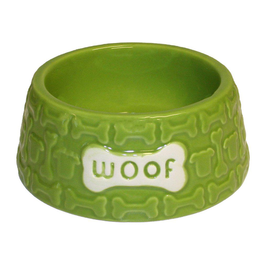 Keramisk hundeskål Woof - Grøn