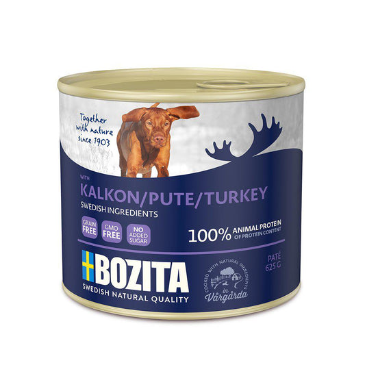 Bozita - Naturligt vådfoder Kornfri m. Kalkun 625g