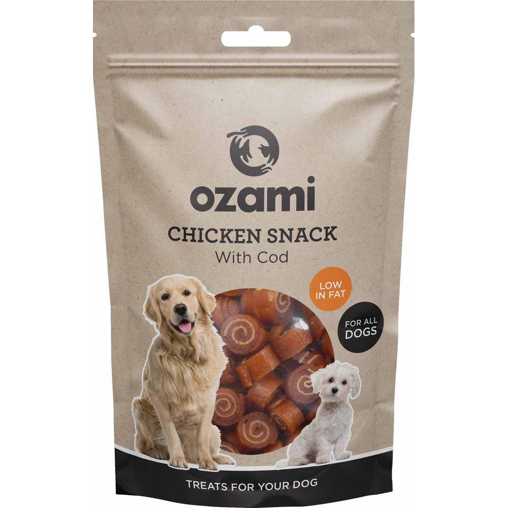 Ozami - Bløde godbidder - Kyllingesnacks med Torsk 100g