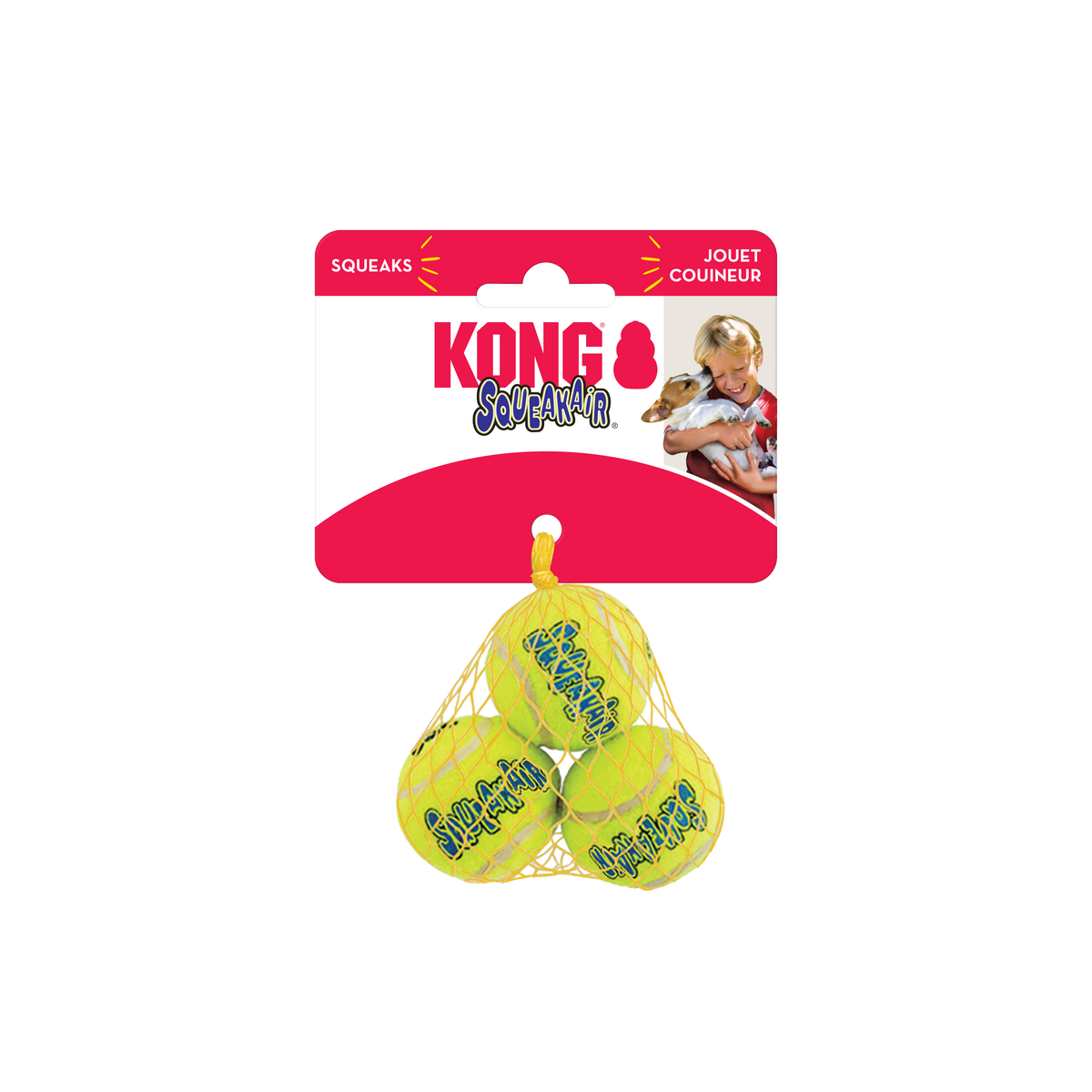 Kong - Aktiveringslegetøj - Squeak Air Bold Ø 4,5cm