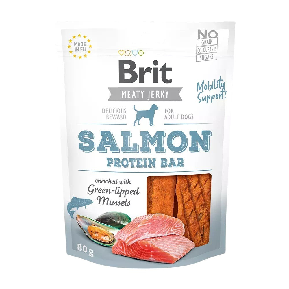 Brit - Meaty Jerky - Fileter m. Laks - 80g