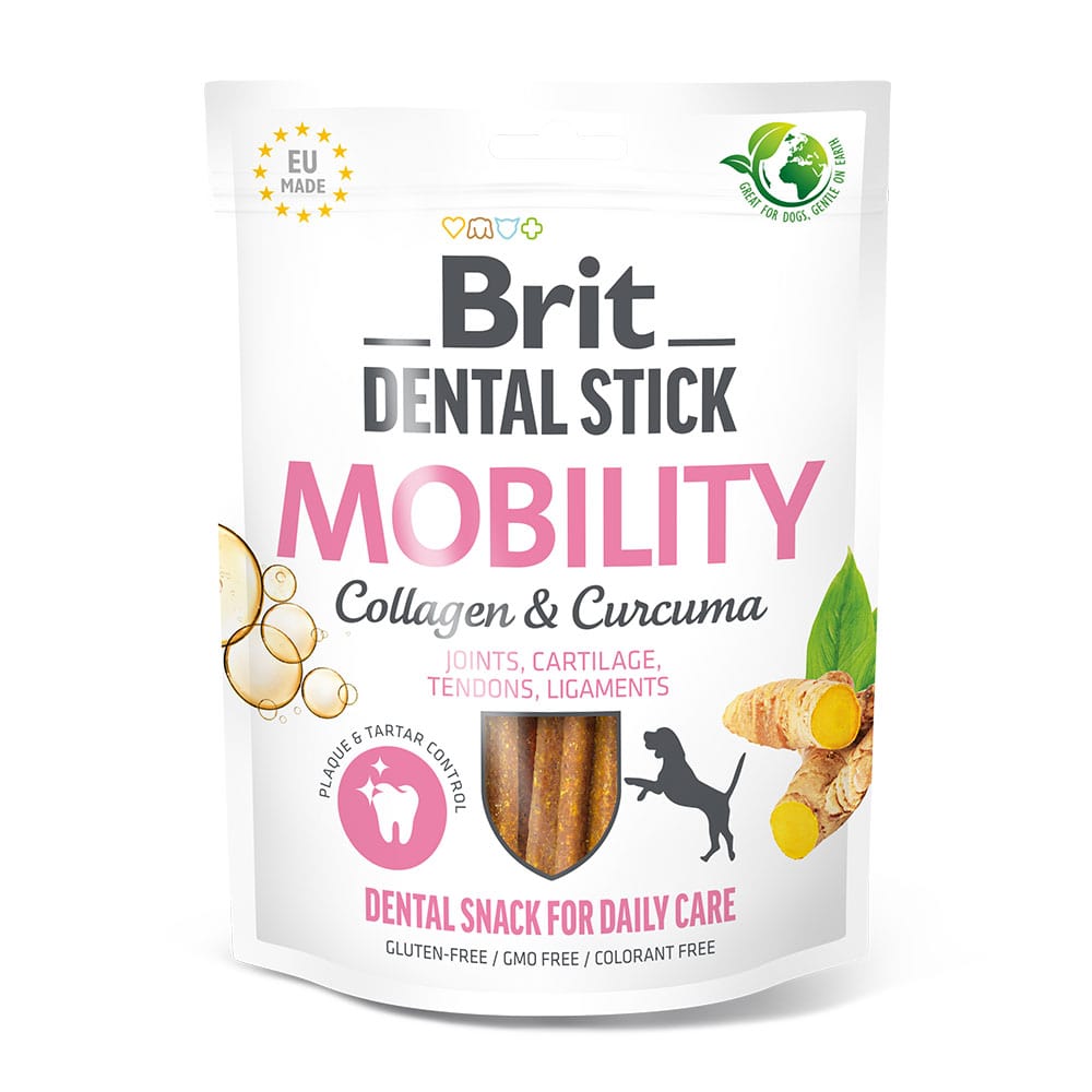 Brit - Dental Sticks - Mobility m. Kollagen & Gurkemeje - 250g