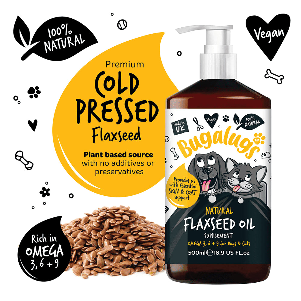 Bugalugs - Hørfrøolie - Naturligt Tilskud - 500ml