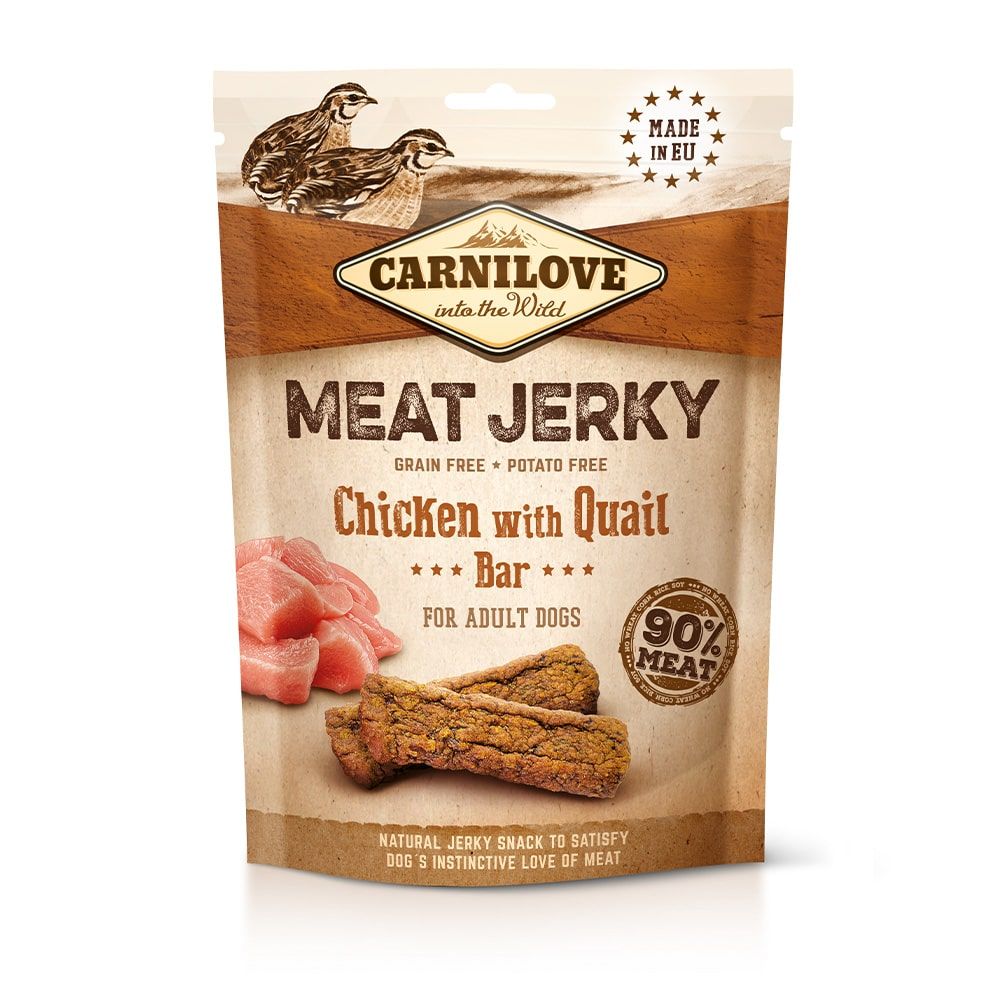 Carnilove - Meat Jerky - Bar m. Kylling & Vagtel - 100g