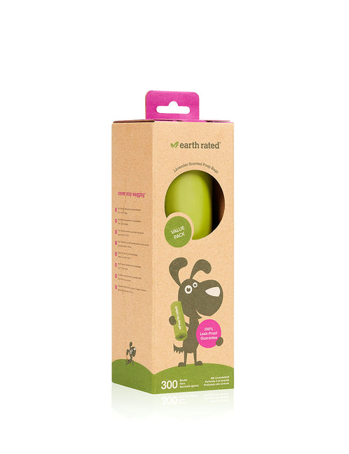 Earth Rated - Høm Høm poser - 300 stk. m. lavendel duft
