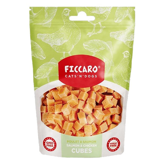 Ficcaro Cubes Godbidder m. Laks & Kylling 100g