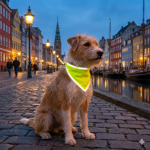 Refleks-Bandana til hund - Gul